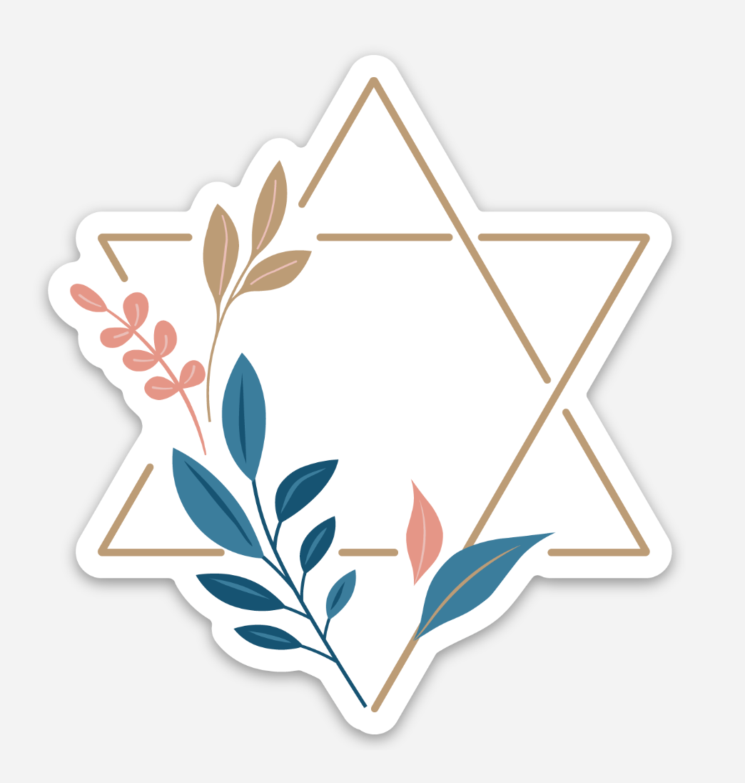 Jewish Star Weatherproof Sticker